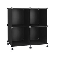 Nouvelle boîte de rangement simple en plastique avec roulettes et compartiments réglables pour la maison, les chambres de location, les dortoirs ; Étagère multi-niveaux