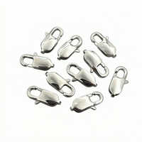 10 pièces de fermoirs à ressort rectangulaires en acier inoxydable plaqué or PVD pour la fabrication de bijoux, bracelets et colliers DIY