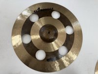 Cymbale de batterie professionnelle 16 pouces en bronze B20, série Gravity, perforée O-Zone, pour kit de batterie
