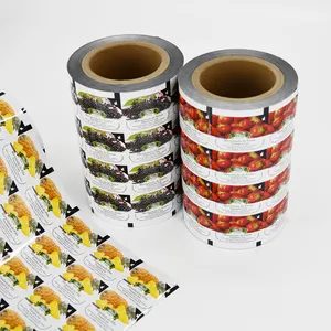 Hot Customized Print Eva Easy Peel Off Pudding Cup Lid Roll Film / Fruit Jelly Cup Seal Film easy peel off lid for pp tray
