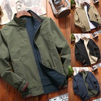 Blouson Bomber Réversible Homme Tendance Hiver – Coupe Ample Sportive et Décontractée à Col Montant – Best-seller Transfrontalier/AliExpress