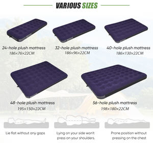 Camas de aire individuales dobles portátiles modernas para uso en dormitorio al aire libre, colchones inflables plegables para coche, felpa flocada - Product Image 5