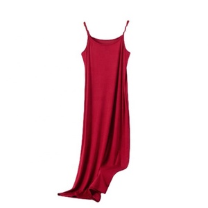 Camicia da Notte Lunga Aderente in Cotone Modal per Donna, <span class=keywords><strong>Abito</strong></span> Sottoveste Tinta Unita per Primavera ed Estate - Product Image 5