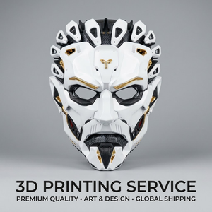 Máscara Personalizada de Impresión 3D, Accesorios de Cine, Juego de Roles, OEM, ODM, Pintura Plástica, FDM, Polijet, SLS, MJF, PA12, ABS de Alta Calidad - Product Image 5