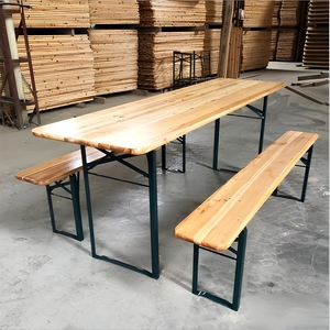 Tavolo da Picnic Robusto per Esterni, Set con Panche <span class=keywords><strong>Pieghevoli</strong></span> per Feste in Giardino, <span class=keywords><strong>Birreria</strong></span> ed Eventi - Product Image 1