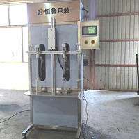 Machine de remplissage semi-automatique à double tête haute précision pour lait avec valve anti-débordement de mousse, capacité 0,5-10L