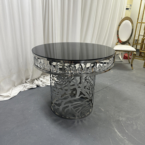 โต๊ะแต่งงานเรียบเฟอร์นิเจอร์มีสไตล์สำหรับปาร์ตี้และงานต่างๆโต๊ะคริสตัลรูปกุหลาบสำหรับงานแต่งงานทำจากสเตนเลสสตีล - Product Image 2