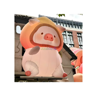 Pig Family Cartoon Character Inflatable 3m rose pour événement - Vente chaude - Personnage de dessin animé cochon rose gonflable pour la publicité