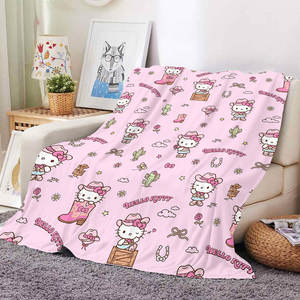 Manta de Felpa Suave y Cálida con Diseño de Gato Kawaii, para Niños y Bebés, Mantas de Dibujos Animados para Niños, Venta al Por Mayor - Product Image 2