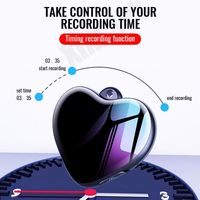 Mini enregistreur vocal pendentif en forme de coeur avec longue durée de vie de la batterie, support de dictaphone professionnel portable lecteur MP3 OTG