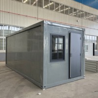 Maison de conteneur de caravane portable auto-pliante de 20 pieds deux pièces une salle maison pliante préfabriquée avec sentier