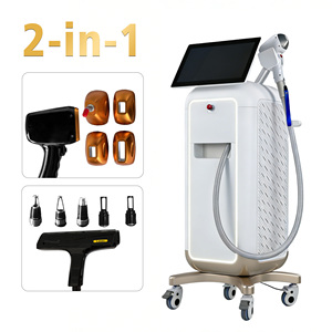 เครื่องกำจัดขนด้วยเลเซอร์ไดโอด 2 หัว พร้อมฟังก์ชั่น Elight Opt ฟื้นฟูผิว และเลเซอร์ Nd Yag กำจัดรอยสักและเม็ดสี บำรุงผิว - Product Image 5