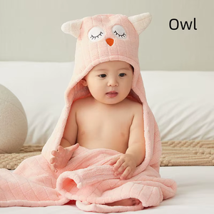 Toallas de Baño Pequeñas y Suaves de Microfibra Transpirable con Diseño de Dibujos Animados, de Lujo, para Niños - Product Image 4