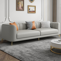Modernes graues armchair-sofa-set 1+1+3 möbel hotel wohnung wohnzimmer home office ledersofa