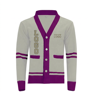 Custom sorority <b>cardigans</b> acrylic knitted KSU university women's sweaters V-neck Greek logo college varsity <b>cardigan</b> - Product Image 1