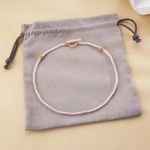 LANCUI Fashion Stainless Steel Layered Flash Snake Chain Shell Pearl Necklaces Jewelry