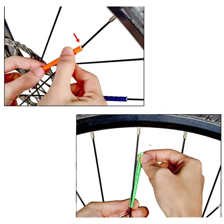 80mm Bicycle Spokes Warning Reflective Tube Clip Light Moutain Road Bike Safe Wheel Rim Steel