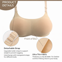 Vente directe usine : Soutien-gorge prothétique 2-en-1 avec coussinets mammaires en silicone réalistes pour travestissement et masquerade
