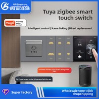 Interrupteur intelligent Tuya pour hôtel, ZigBee, commande vocale, application, interrupteur mural tactile, panneau, zéro feu, lumière