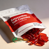 Capsules molles d'astaxanthine de qualité alimentaire supérieure, produits finis pour une consommation orale quotidienne