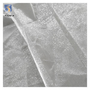 YX291 Blanco puro 40A 26gsm Alta calidad 100% Poliéster Glimmer Tela de malla de red brillante para ropa - Product Image 6