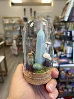 Campana de Cristal de Borosilicato Transparente, Color Personalizado, Decoración Navideña, Porta Joyas, Porta Velas