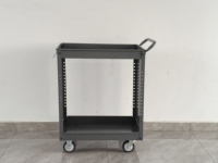 Chariot à outils en acier thermolaqué avec panneau perforé, chariot utilitaire à roulettes pour le rangement en atelier