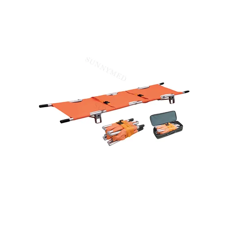 SY-K016 Cheap Wholesale Flexible Ambulance Stretcher Use Portable Ambulance Aluminum Alloy Folding Stretcher