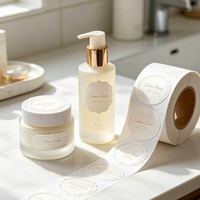 Étiquettes adhésives en vinyle découpées sur mesure, holographiques, sans métaux lourds, non toxiques, en relief/à creux, pour cosmétiques et parfums, YSB