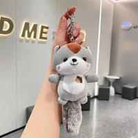 Porte-clés en peluche UYEAH, design personnalisé, mini écureuil de dessin animé, jouet en peluche doux pour enfants, porte-clés pour cadeau, voiture, téléphone portable, sac