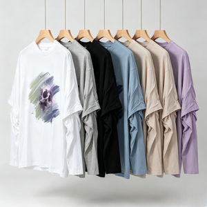 เสื้อยืดแขนยาวสไตล์วินเทจฟอกสีแบบทำเก่า ยูนิเซ็กซ์ ผ้าสองชั้น 100% คอตตอน - Product Image 1