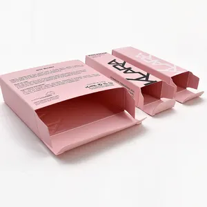 Caja de maquillaje cosmético con impresión personalizada, lámina en relieve, papel blanco dorado plateado, crema para la piel, crema facial, caja de embalaje cosmético de regalo
