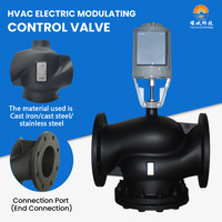 Vanne de régulation à flange DN15, à retour par ressort 2800N, modulante proportionnelle, 0 à 10V CC, 4 à 20mA, 24V CA, 230V CA