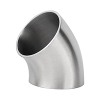 Coude sanitaire de qualité 3A certifié 63-04 en acier inoxydable SS304 SS316L, 90 degrés, 45 degrés, 180 degrés, 1,5 pouce, 2 pouces