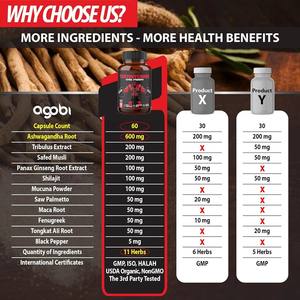 Мужская добавка для тестостерона в капсулах содержит Ashwagandha Tribulus Terrestris женьшень Etc11 видов трав в общей сложности - Product Image 6