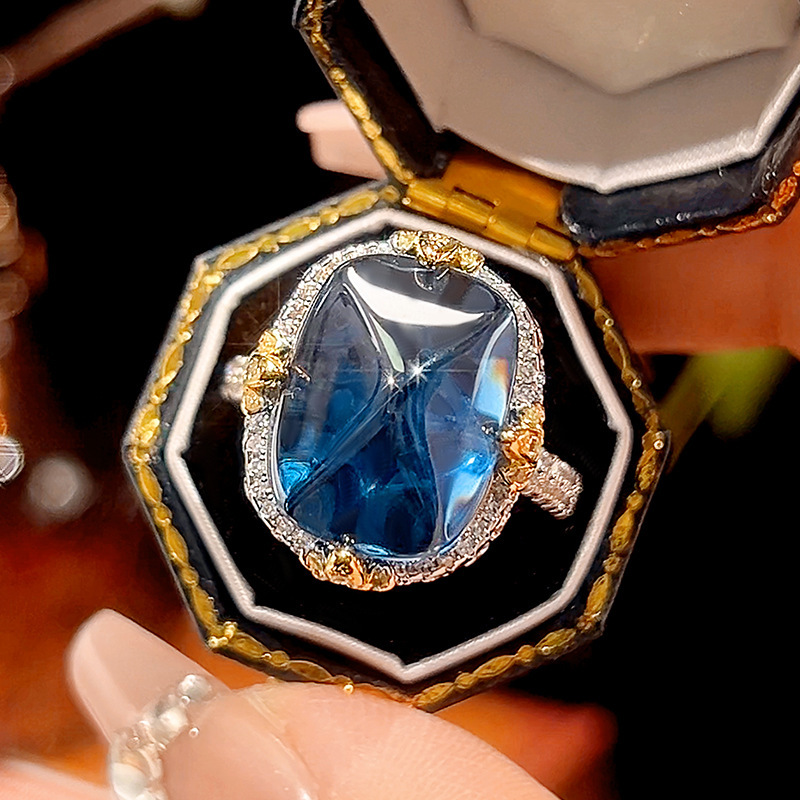 open size Blue sugar Tower119#Ring