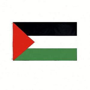 Bandera de Palestina de 3x5 pies con 2 ojales, promocional, sin MOQ, lista para enviar, poliéster 68D con serigrafía - Product Image 1