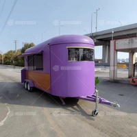 Remorque mobile pour crème glacée, chariot à hot-dogs, bar à jus, restaurant, remorque à café, camion de restauration avec cuisine complète