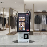 Système de point de vente tout-en-un HBA-GM70 avec double écran de 15,6 pouces, écran tactile capacitif, imprimante intégrée pour les petites entreprises.