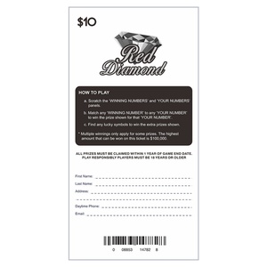 Cartes à gratter gagnantes en gros, cartes à gratter à l'unité, cartes de loterie à gratter en papier, impression de cartes à gratter - Product Image 5