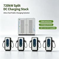 Station de recharge modulaire pour véhicules électriques 720 kW, avec 4 à 16 pistolets de recharge DC, CCS2, CCS1, GBT