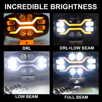 Feux de camion LED carrés de 9 pouces, feux de toit de camion autrichiens, projecteurs tout-terrain adaptés aux nouveaux modèles russes