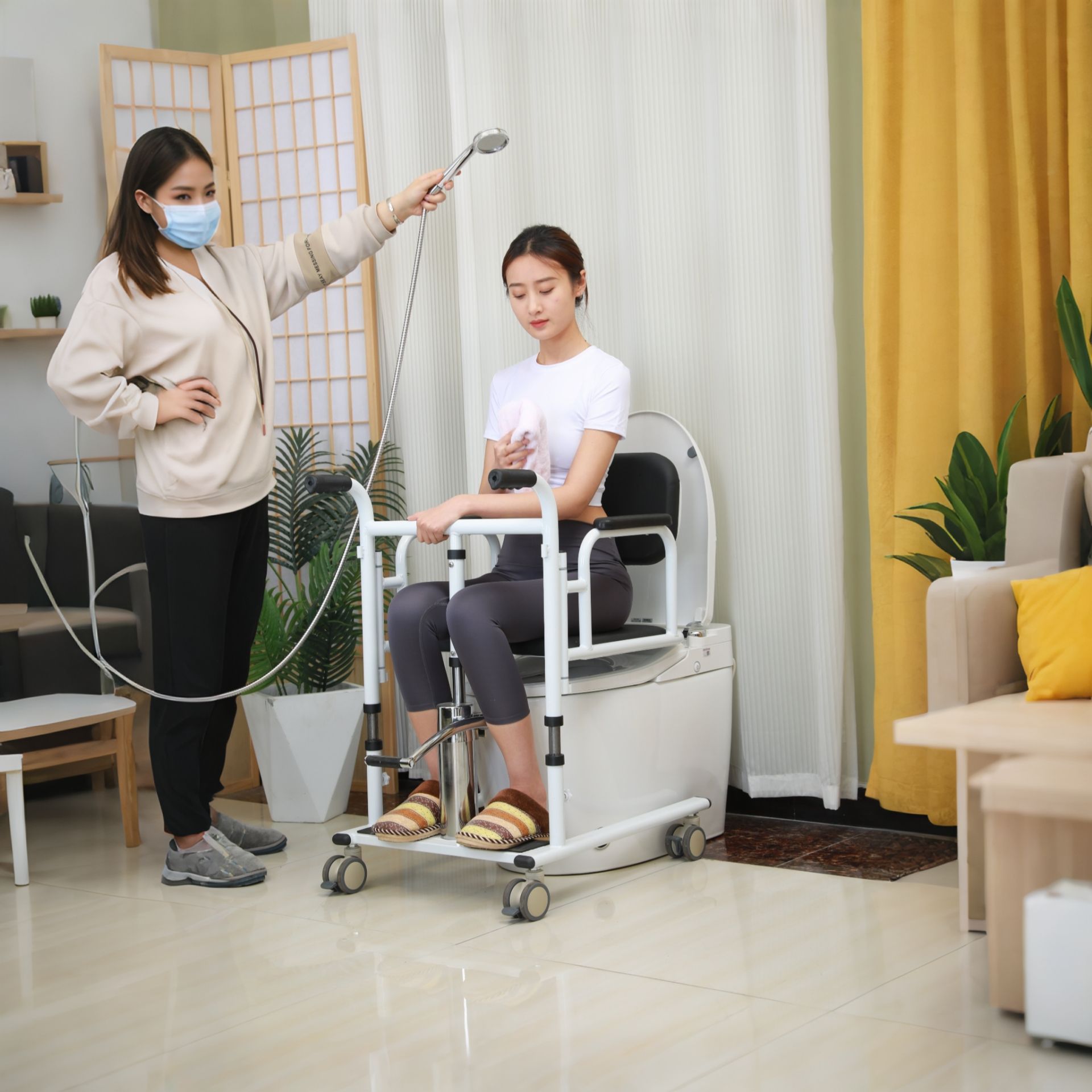 Elderly Care Device Hydraulic Transport Chair for Paralyzed Patients