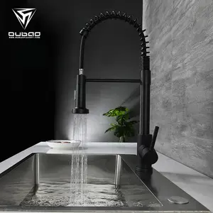 Factory Wholesale Stainless Kitchen Faucet Mixer Tap With Black Color