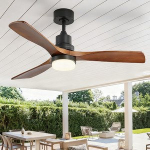 <b>Ceiling</b> Fan With <b>Light</b> 3 Blades Wood DC Motor <b>Remote</b> <b>Control</b> Outdoor Indoor Use - Product Image 1