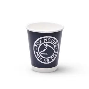 fast food takeaway double wall printed disposable paper coffee cup supplier