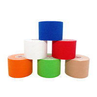 Bande de kinésiologie en coton et polyester, 5 cm x 5 m, élastique, pour soutien musculaire, promotion vente en gros
