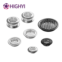 Grille de ventilation en acier inoxydable HIGHYI grille de soupape d'extraction ronde armoires de cuisine meubles couvercle de bouche d'aération étanche à l'humidité