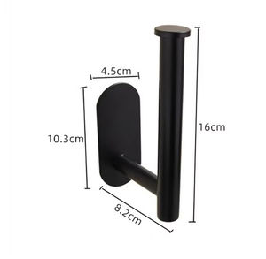 Porte-chapeaux et porte-mouchoirs en acier inoxydable sans perçage, organisateur simple pour les placards et les portes muraux - Product Image 2