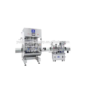 Machinery Automatic Liquid Detergent Liquid Soap Production Line Double Head High Speed Tracking Filling Machine